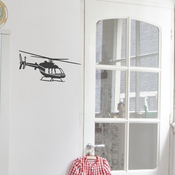 Voorbeeld van de muur stickers: Hélicoptère
